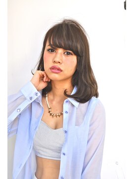 クラン(clan) clan<大人可愛い耳かけハイトーン黒髪ミディ＞