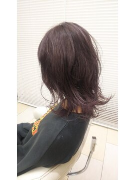 ミーティア バイ クアトロ(Meteor By QUATRO) 【QUATRO戸塚立場】パープルアッシュ 外ハネミディ 増田龍太