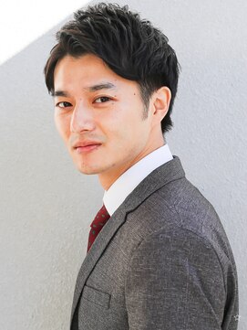 アフロート ディル(AFLOAT D'L) ビジネスマットショートレイヤーかき上げパーマトランクスヘア