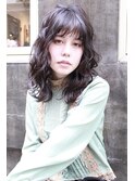 艶感グレー×小顔ウェーブ【Timere神戸三宮】