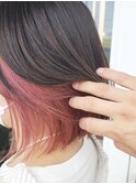 【ルチュラ松島】ピンクベージュのインナーカラー