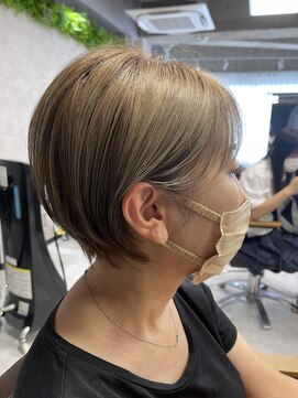 リンクエン(Link enn) ショート/ショートボブ/襟足すっきり/首元すっきり/ハイトーン