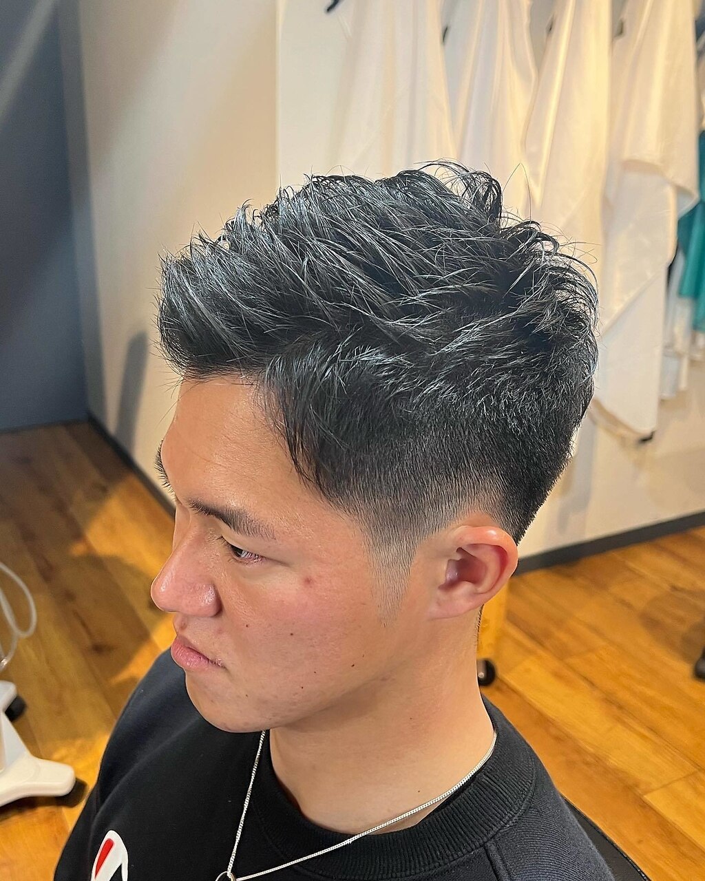 刈り上げツーブロック×アップバング 20代/30代/フェード