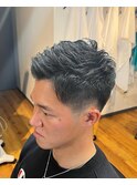 刈り上げツーブロック×アップバング 20代/30代/フェード