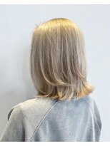 オリジンズヘアーセカンド 守谷店(Origins hair 2nd)&nbsp;オリジナル超ケアブリーチ×ホワイトベージュカラー