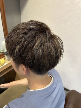 エルバイシオン(aile by sion) ハイライト☆メンズマッシュ☆オリーブグリーン