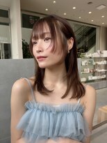 ミンクス渋谷スマートサロン(MINX shibuya smart salon) ぷつっとかわいい艶ミディアムヘア