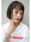 【GEEKS渋谷】黒髪ボブ/オン眉/デザインカラー/春ヘア/20代30代