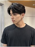 センターパートニュアンスパーマ