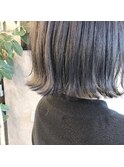 外ハネボブ × アッシュグレーカラー