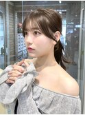 韓国ヘア ワンホンヘア くびれヘア レイヤーカット 顔周りカット