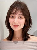 大人ボブ銀座レイヤーカット有楽町ミディアムボブベージュ