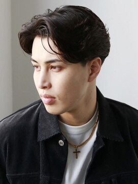 グルーマーズクレッジ 渋谷店(GROOMER/S CREDGE) men's/メンズ/フェザーパーマ/サーフカール/ブルーブラック/渋谷