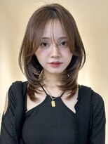 アイトーキョーエス 渋谷(AI TOKYO S)&nbsp;ハッシュカット/ミディアムレイヤー/ブラウンカラー/ブリーチ