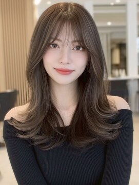 アポロ 横浜駅店(apollo) xカット//ホワイトグレージュ/レイヤーカット/チェリーブラウン