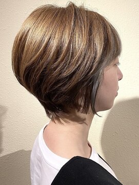 ヘアーグロウ 30代40代50代マッシュショート丸みショートオリーブブラウン関内