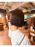ボブx中明度髪質改善カラー