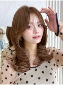 朝3分で簡単かわいい◎韓国ミディアムレイヤー