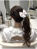 サイドポニー 選べるヘアセット 推し活 ヘアメ