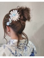 ネオリーブチノ 登戸店(Neolive cino)&nbsp;【neolive cino 登戸】花火大会　お団子アレンジ　浴衣スタイル