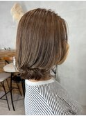 韓国前髪顔周りロング×インナーグレージュ[心斎橋/髪質改善]
