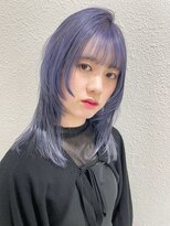 ラシク(racic)&nbsp;【racic】ホワイトラベンダー×顔まわりウルフカット