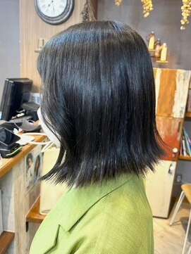 ポルト(porto produced by teatro hair salon) 外ハネミディ　ボブスタイル
