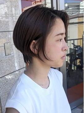 ゴーズゴー 吉祥寺(e)店(go s go) ショートボブ/アースカラー/センターパート/ショートヘア