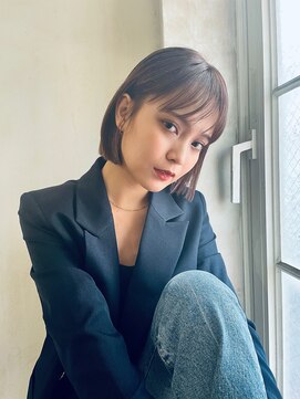 ミンクス 青山店(MINX) 耳掛けボブ　シースルーバング