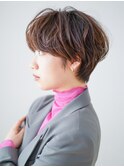 オリーブベージュ/ウェットヘア/ショートヘア/30代/40代/50代