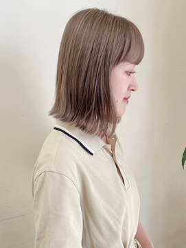 ミルコ 東川口店(milco) 外ハネボブ×ベージュ