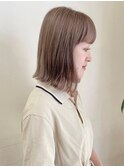 外ハネボブ×ベージュ
