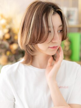 カバーヘアアンドスパ ブリス 浦和(COVER HAIR&SPA bliss) インナーハイライト外国人風マッシュウルフc5浦和20代30代40代!