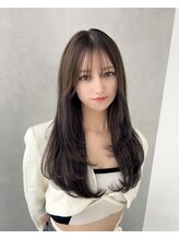 カシュカシュ 表参道(cache cache) 韓国ヘアレイヤーカットハッシュカット顔周りロングレイヤー