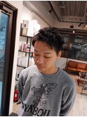 スパイキーショート×ソフトツイストパーマ