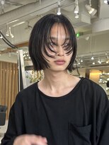 メゾンアクア 表参道(Maison ACQUA)&nbsp;=メンズボブ/ダークアッシュ/ニュアンスパーマ／MAN’S HAIR