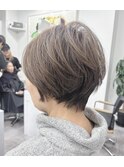 ショート・ボブ/白髪ぼかし/ハイライト/絶壁解消/30代/40代/50代