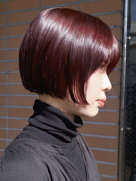 ボコカ(bococa) 【macana】ボルドーワインレッドミニボブ登戸ブリーチ無し