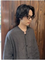 ジャヌ 浜町 眼鏡橋(JANU)&nbsp;メンズセンターパートウルフ/パーマ