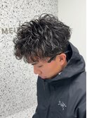 波巻きスパイラルパーマメンズマッシュツイストスパイラルパーマ