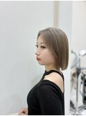 ボブ×グレージュ