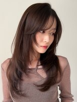 モク 立川(moc)&nbsp;韓国風レイヤーカットブリーチダブルカラー前髪