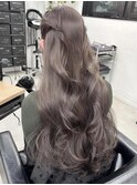ココアベージュ/オリーブグレー/小顔/黒髪/クラゲヘアー/表参道
