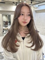 サイン 表参道(SIGN)&nbsp;髪質改善顔周りミディアムレイヤーカットボブ表参道ブリーチ