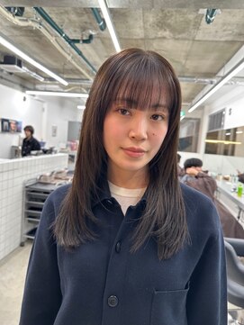 テンション(tension) ブリーチ無しオリーブレイヤーカット札幌駅大通駅バスセンター駅