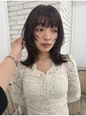 顔まわりカット顔まわりレイヤーミディアムレイヤーカット