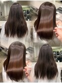 乾かしただけの仕上がり 美髪矯正 髪質改善 艶髪 ココアベージュ