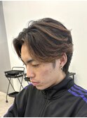 フェザーパーマ/ニュアンスパーマ/センターパート/藤沢美容院