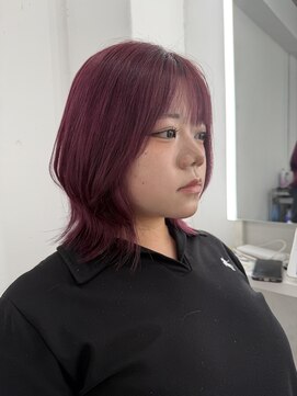 イロウ 山口どうもん店(IROW) レイヤーボブ×チェリーレッド