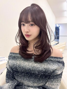 アイトーキョーエス 渋谷(AI TOKYO S) レイヤーカット/ボルドー/ブラウン/髪質改善/結べる/渋谷